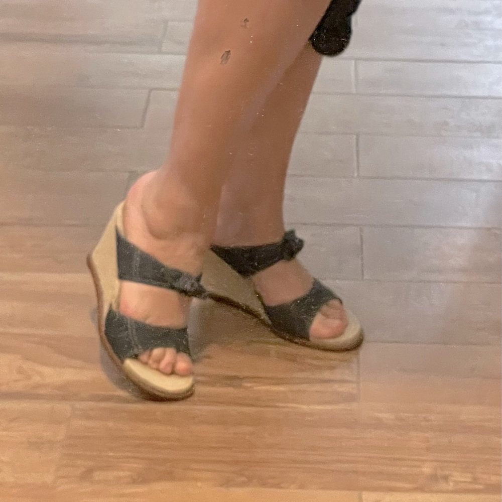 Denim wedge sandal 8.5M